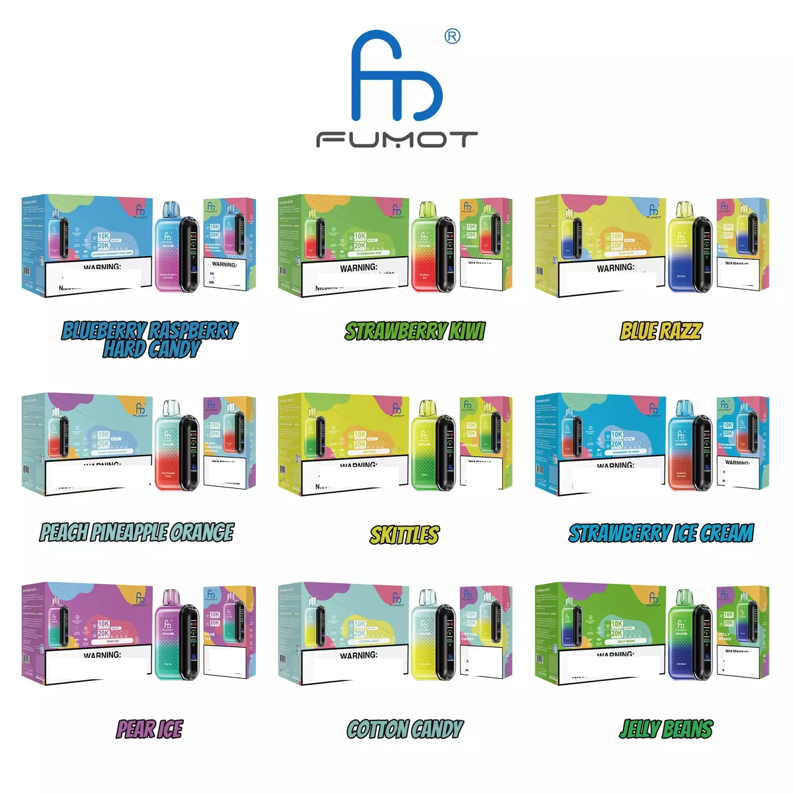 RandM FUMOT TORNADO 20000 Puffs Digital Screen Bulk Buy Rechargeable Disposable Vapes Wholesale
