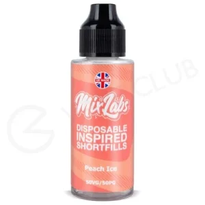 Peach Ice Shortfill E-Liquid by Mix Labs 100ml