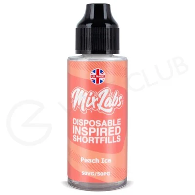 Peach Ice Shortfill E-Liquid by Mix Labs 100ml