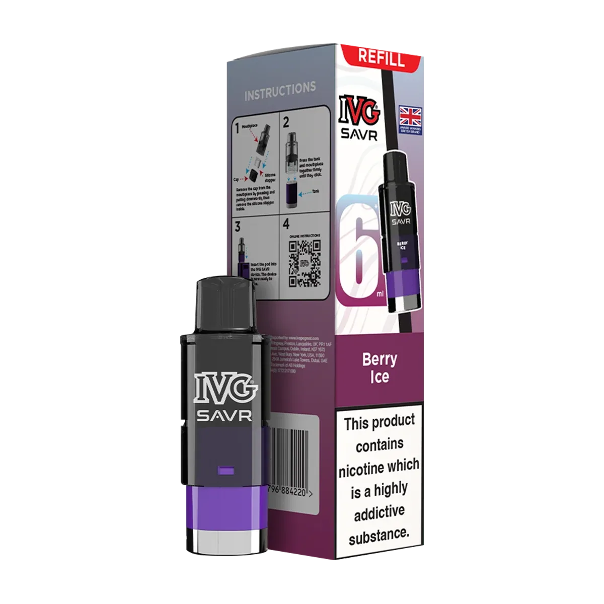 Berry Ice IVG SAVR Refill Pack