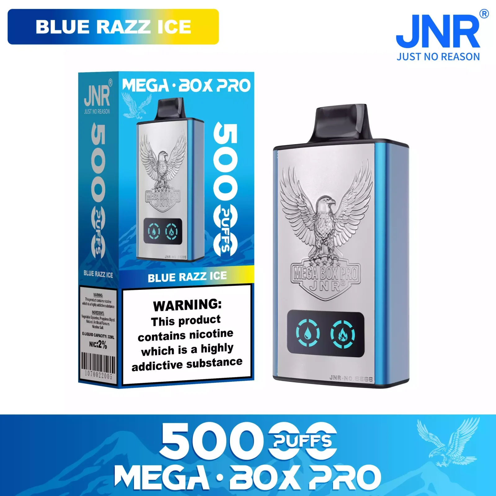 JNR MEGA BOX PRO 50000 Puffs Smart Display Bulk Buy Rechargeable Disposable Vapes Wholesale - Image 2