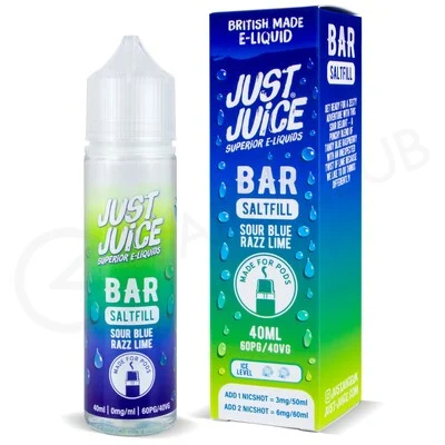 Sour Blue Razz Lime Saltfill E-Liquid by Just Juice Bar 40ml