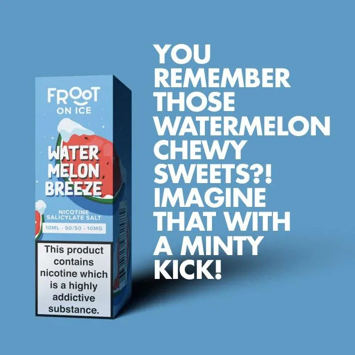 Fruut Salt On Ice Watermelon Breeze - 10ml Nicotine Salt E-Liquid - Image 2