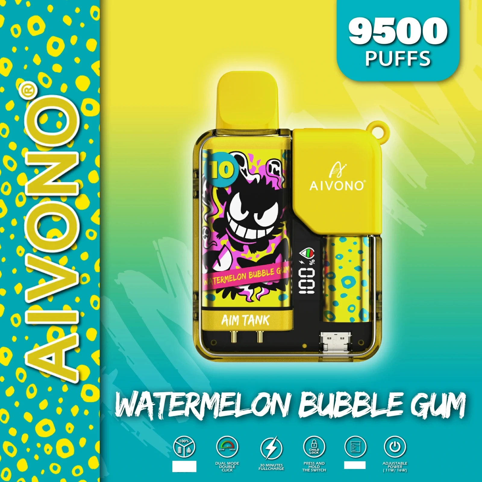 AIVONO AIM TANK 9500 Puffs Bulk Buy Rechargeable Disposable Vapes Wholesale - Image 2