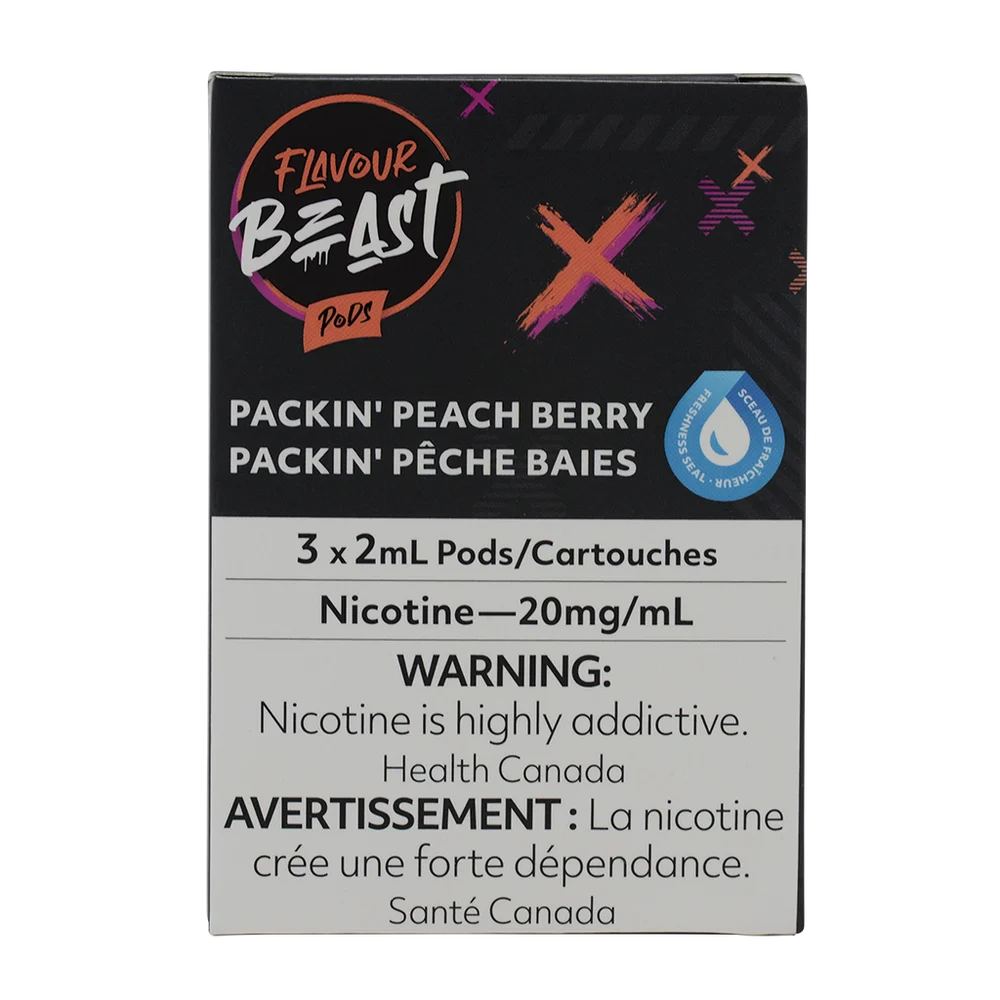 Flavour Beast Pod Packin’ Peach Berry 20mg 3/Pk