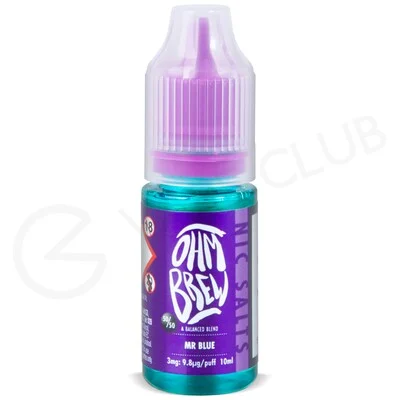 Mr Blue E-Liquid by Ohm Brew 50/50 Nic Salts