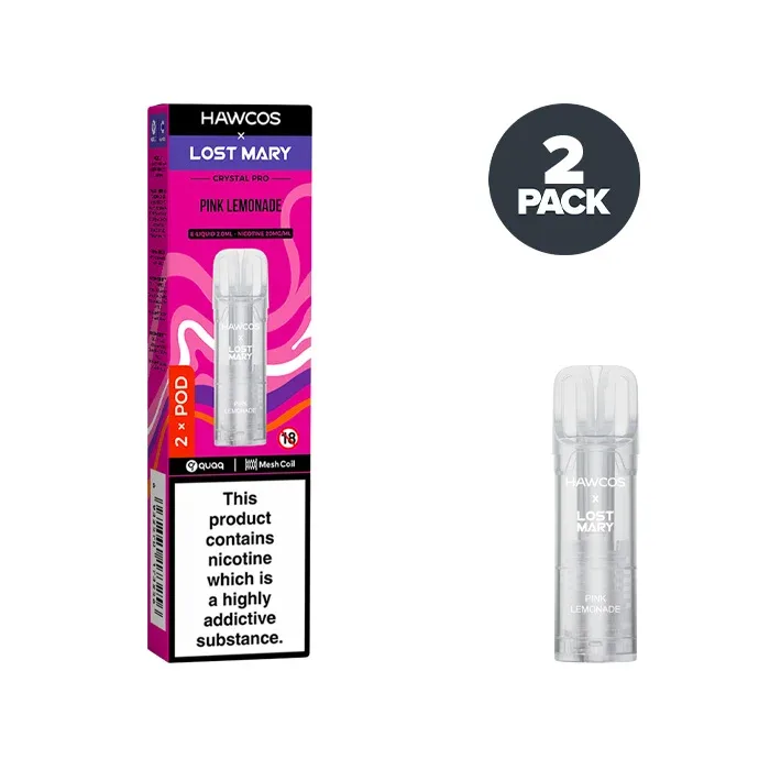 Pink Lemonade Hawcos X Lost Mary Crystal Pro Prefilled Pods