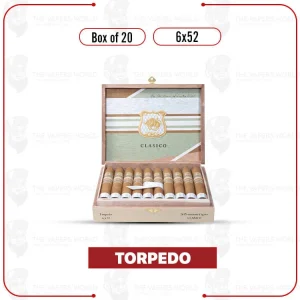 Classico by Lucky Cigar: Torpedo 6×52 Box of 20 Cigars