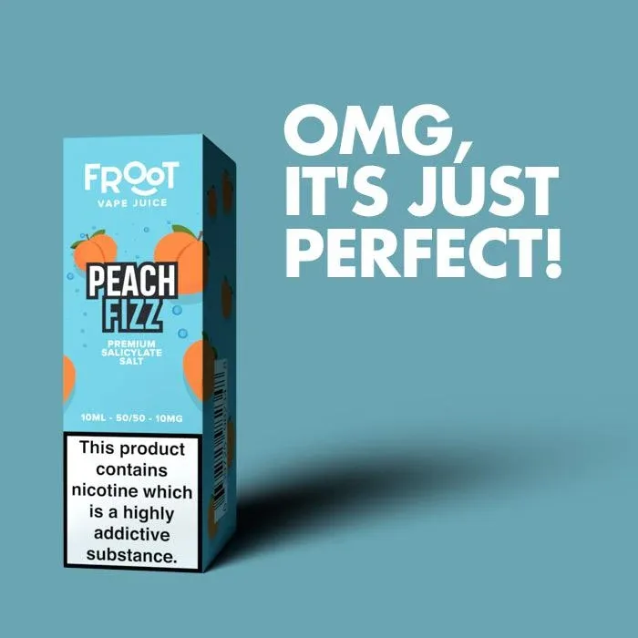 Fruut Salt Peach Fizz - 10ml Nicotine Salt E-Liquid - Image 2