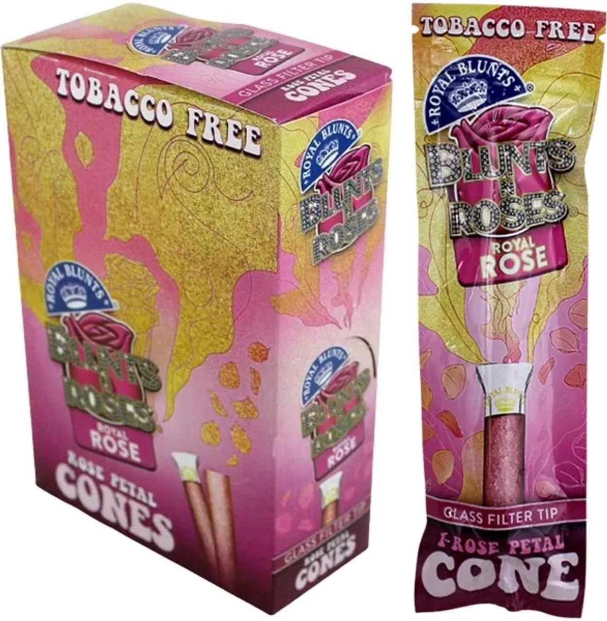 Blunts N Roses Cones w/ Glass Tip