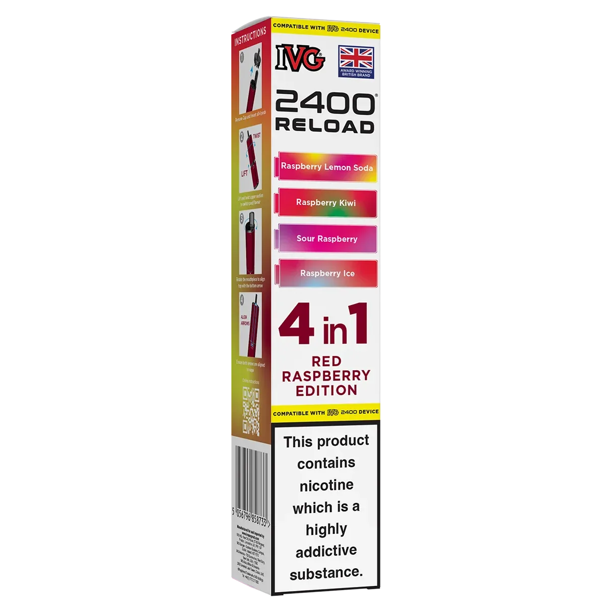 Red Raspberry Edition IVG 2400 Refill Pods