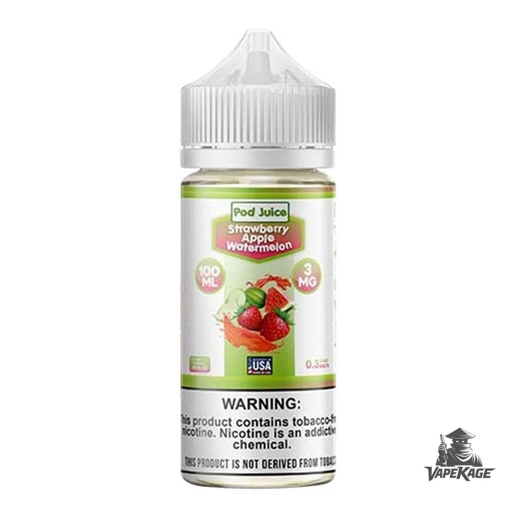 Strawberry Apple Watermelon — Pod Juice 100mL Freebase
