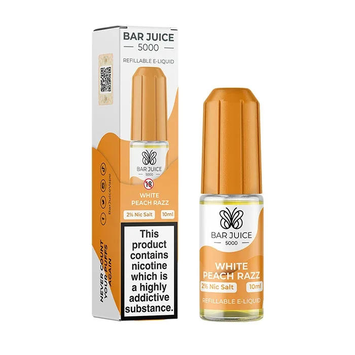 White Peach Razz Nicotine Salt by Bar Juice 5000