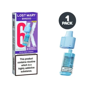Blue Razz Cherry Lost Mary BM6000 Refill Pack