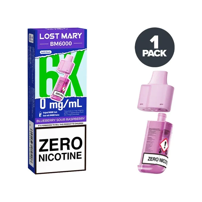 Blueberry Sour Raspberry Lost Mary BM6000 Refill Pack