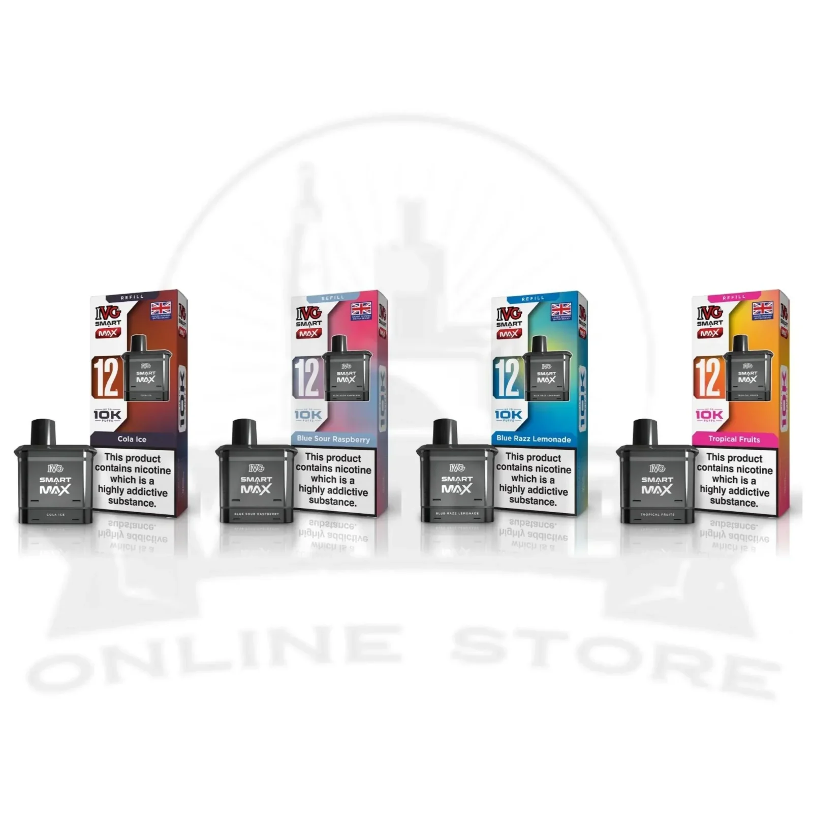 Box Of 10 IVG Smart Max 10K Puffs Prefilled Replacement Pods