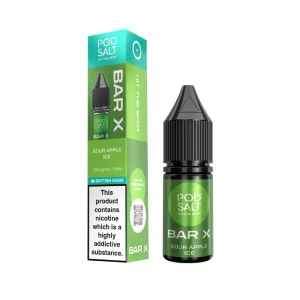 Sour Apple Ice Nic Salt E-Liquid by Pod Salt Bar X