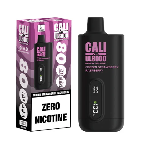 Cali UL8000 Frozen Strawberry Raspberry ZERO Nicotine Disposable
