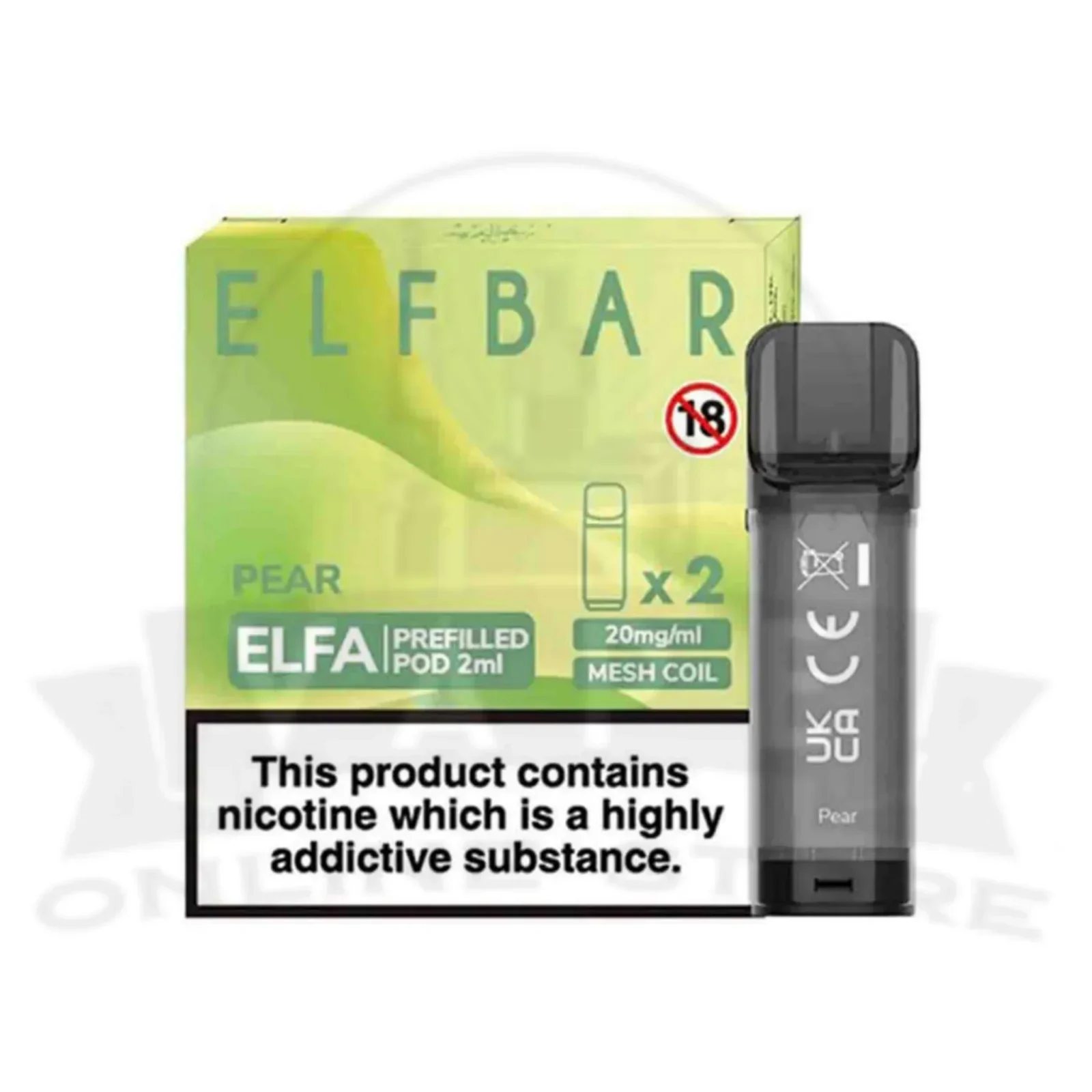 Pear Elfa Pre-filled Pods By Elf Bar