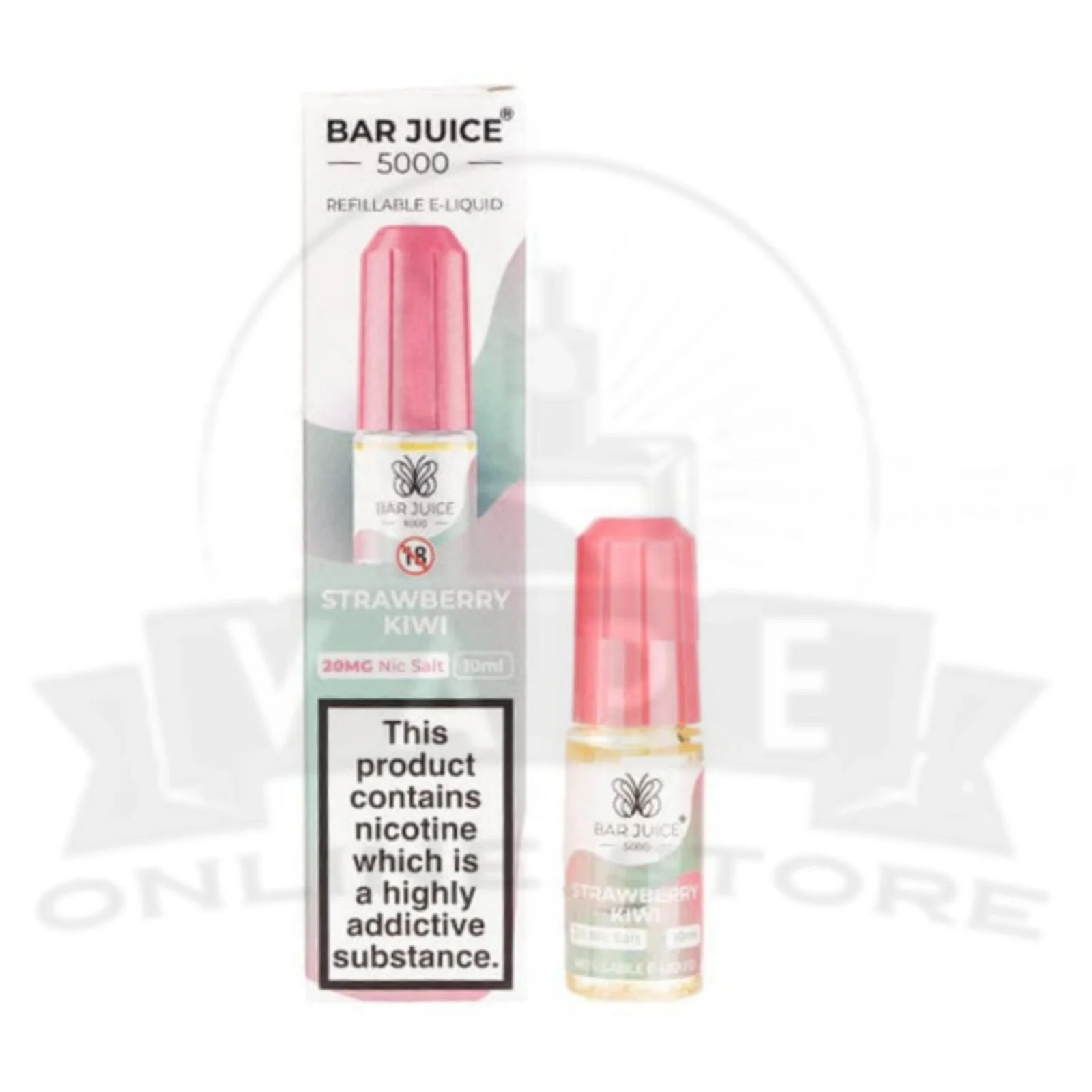 Strawberry Kiwi Bar Juice 5000 Nic Salt E-Liquid | 5 for £10