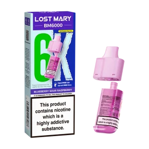 Blueberry Sour Raspberry Lost Mary BM6000 Refill Pack