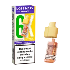 Pineapple Passion Fruit Lost Mary BM6000 Refill Pack