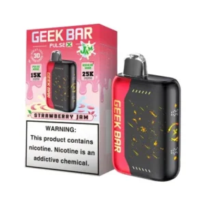 GEEK BAR PULSE X 5% NIC 25,000 PUFFS VAPE (STRAWBERRY JAM - JAM EDITION)