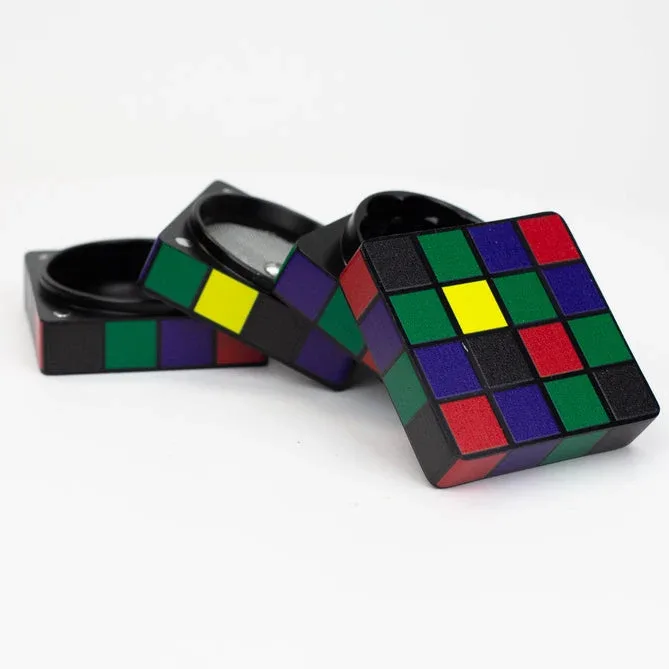 Infyniti Aluminium 50mm Rubik's Cube 4 Part Herb Grinder - Image 2