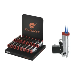 CLICKIT Pistol Double Torch Lighter