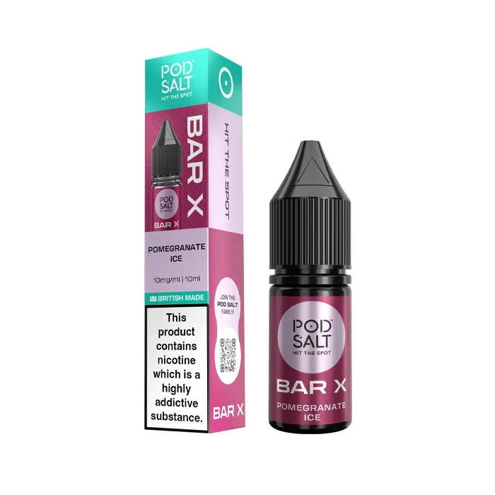 Pomegranate Ice Nic Salt E-Liquid by Pod Salt Bar X