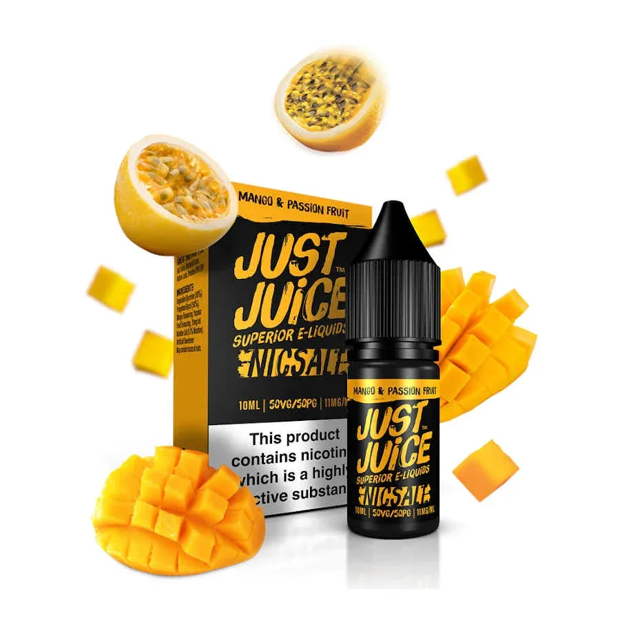 Mango & Passion Fruit Nicotine Salt E‑Liquid 10ml – Just Juice