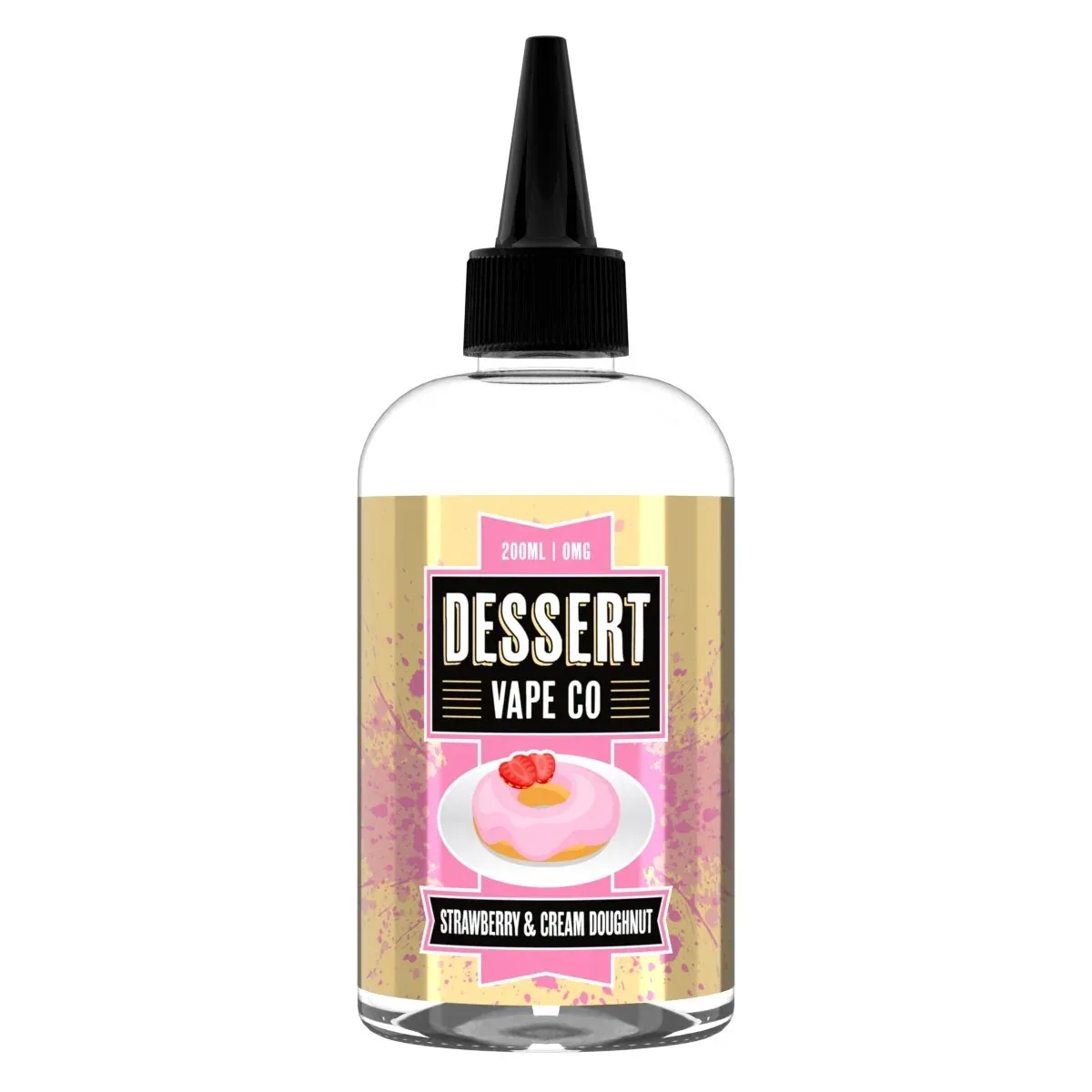 Dessert Vape Co - Strawberry & Cream Doughnut Shortfill E-Liquid 200ml