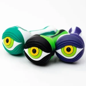 EYE Silicone Hand Pipe with Glass Bowl