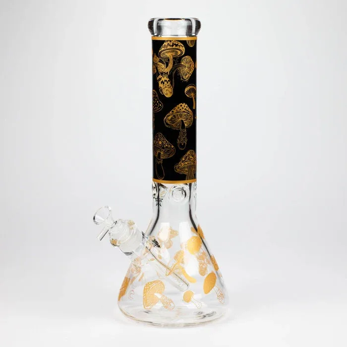 14" Glow In The Dark Mushroom Beaker Bong - Image 2
