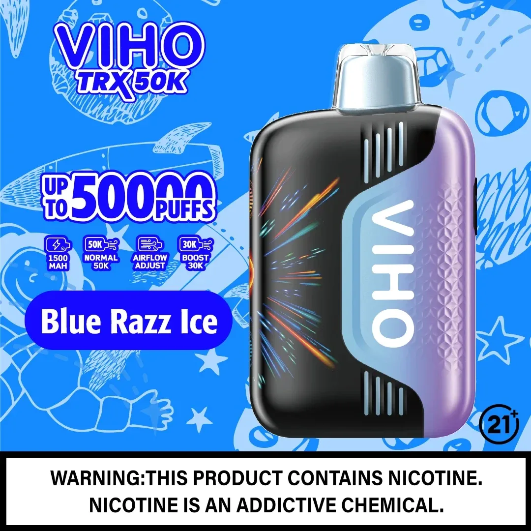 VIHO TXR 50K PUFFS BLUEBERRY RAZZ ICE