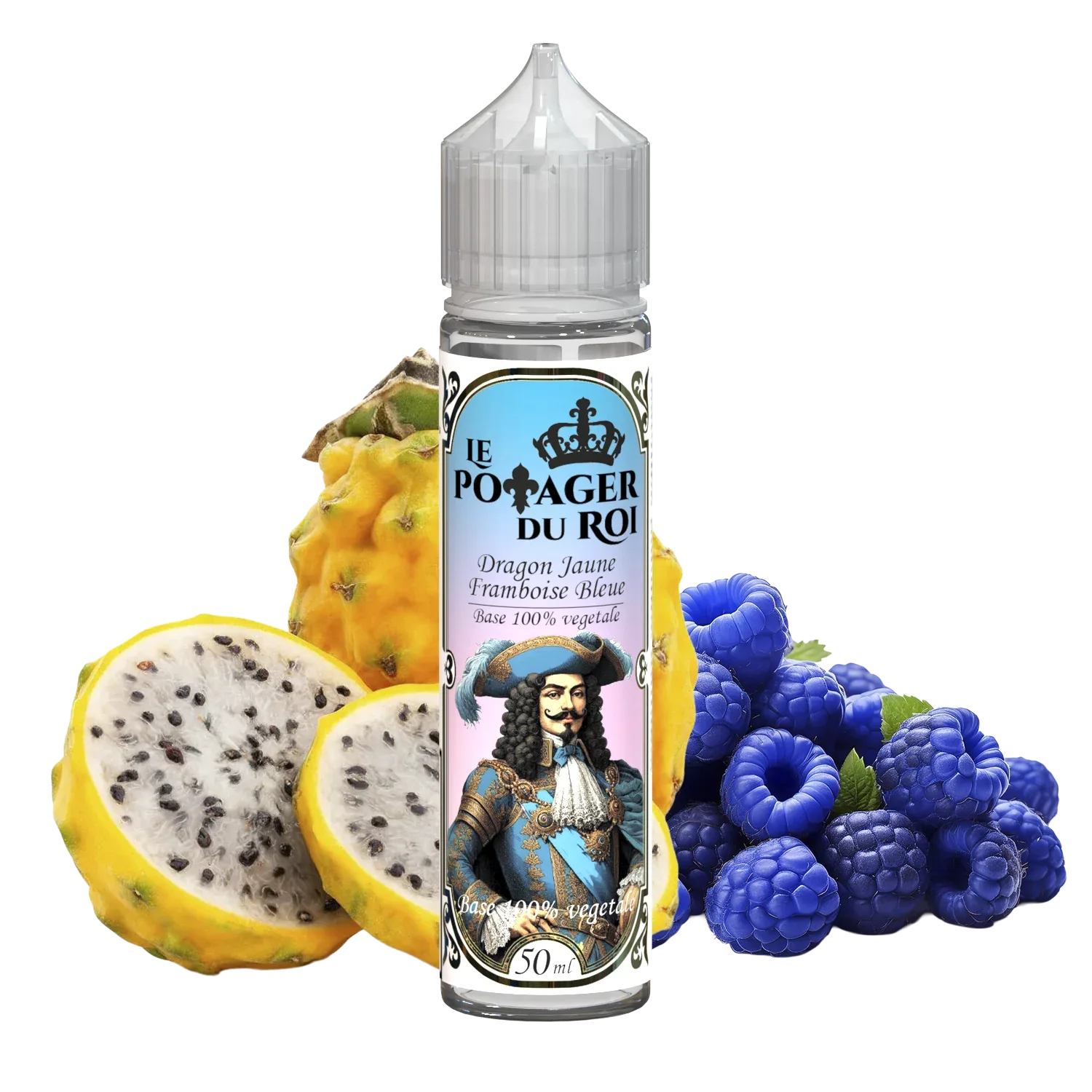 Le Potager Du Roi Dragon Jaune Framboise Bleue 50ml shake and vape e-liquid