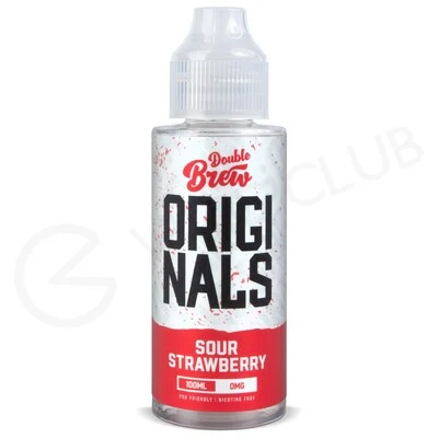 Sour Strawberry Shortfill E-Liquid by Double Brew Originals XL 100ml