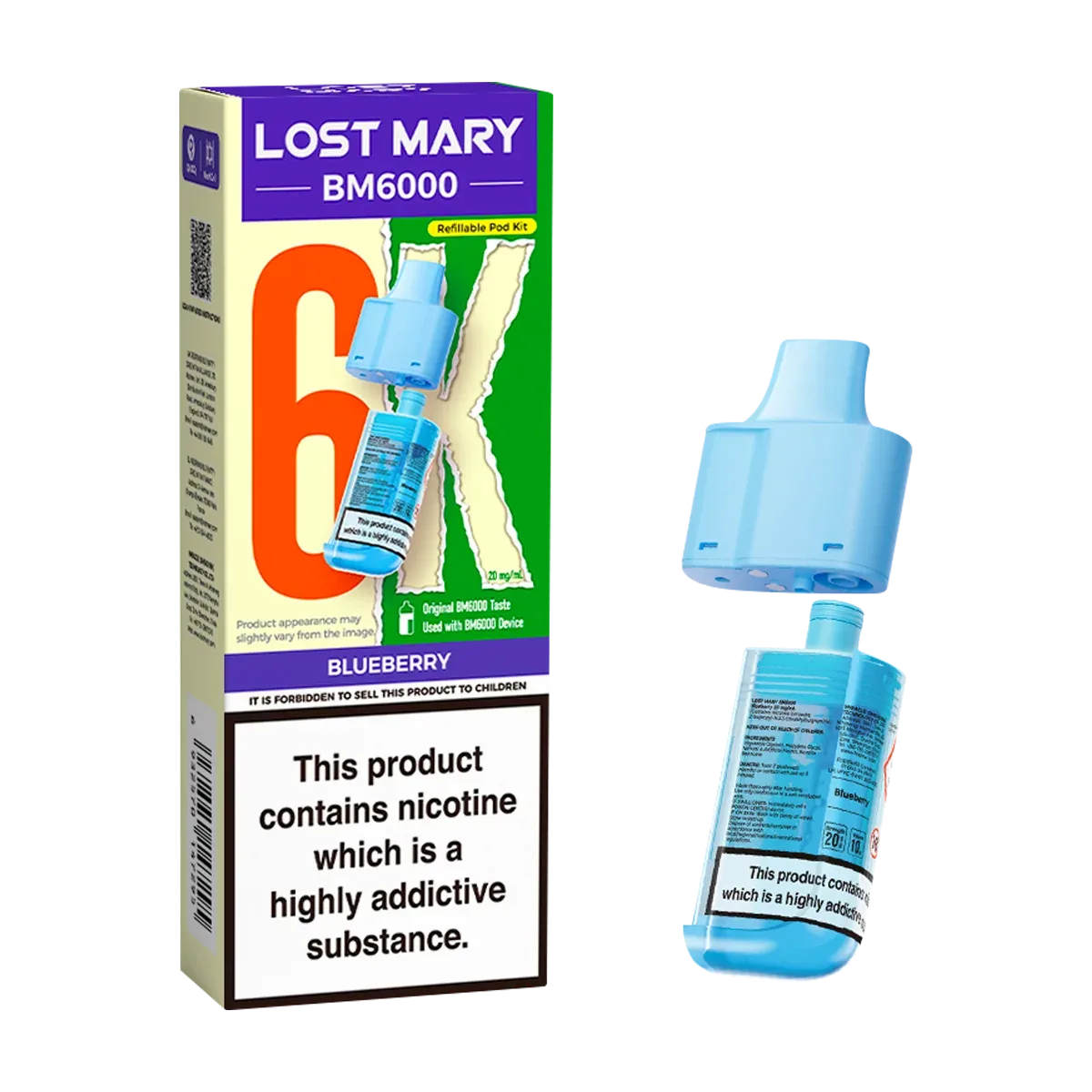 Blueberry Lost Mary BM6000 Refill Pack
