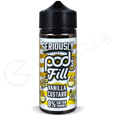 Vanilla Custard Shortfill E-Liquid by Seriously Pod Fill 3 100ml