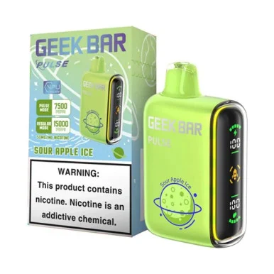 GEEK BAR PULSE 5% NIC 15000 PUFFS VAPE (SOUR APPLE ICE)