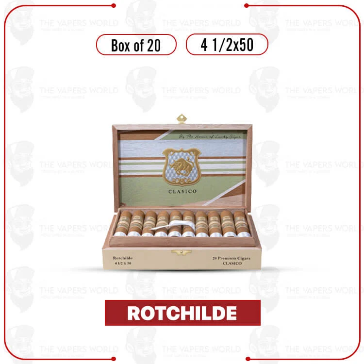 Classico by Lucky Cigar: Rothchilde 4 1/2 x 50 Box of 20 Cigars