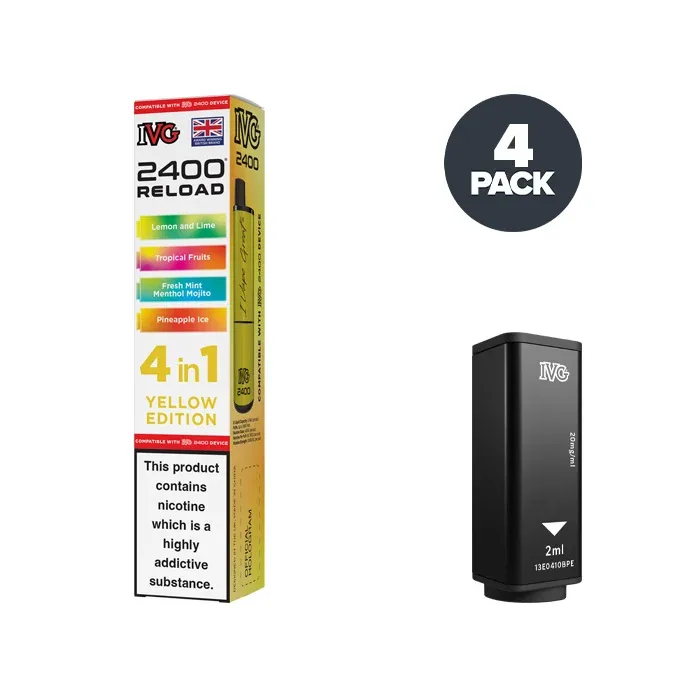 Yellow Edition IVG 2400 Reload 4 in 1 Prefilled Pods