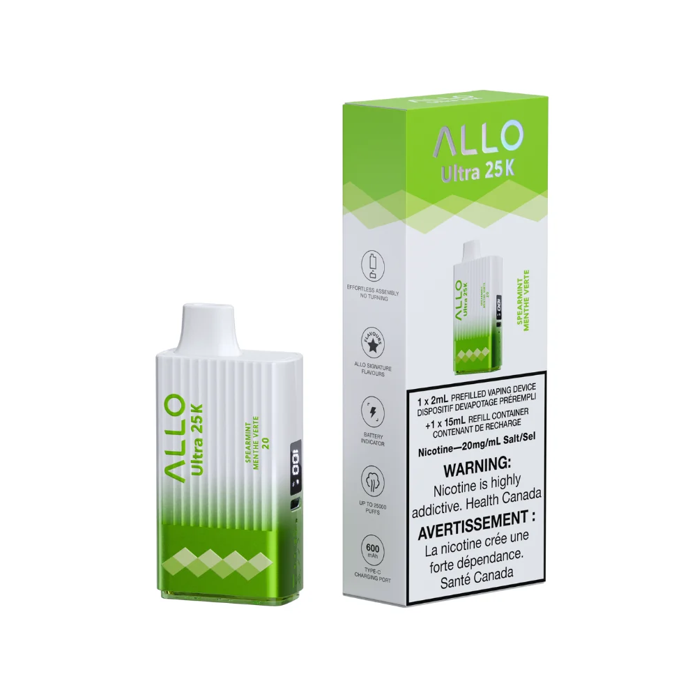 Allo Ultra 25K Spearmint 2ml 20mg