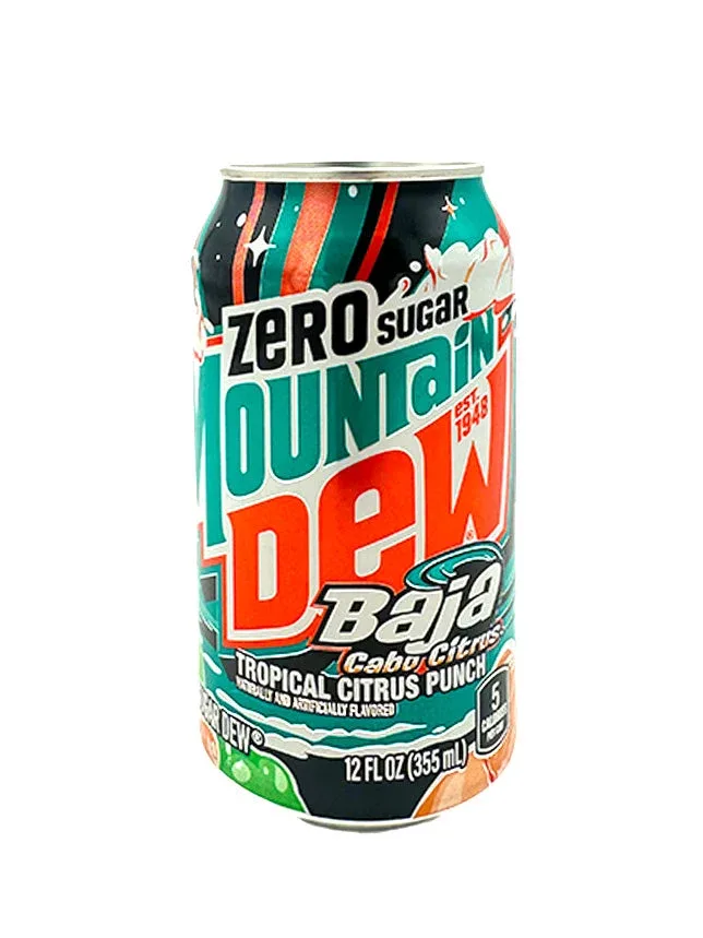 Mtn Dew Baja Cabo Citrus Zero Sugar 355ml