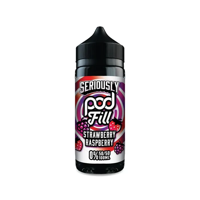 Strawberry Raspberry 100ml Shortfill E-Liquid by Seriously Pod Fill