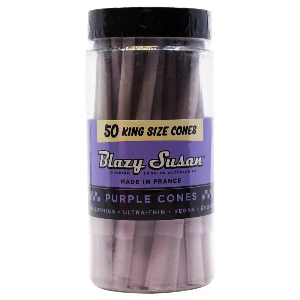 Blazy Susan PURPLE King Size Cones 50ct Jar - Image 2