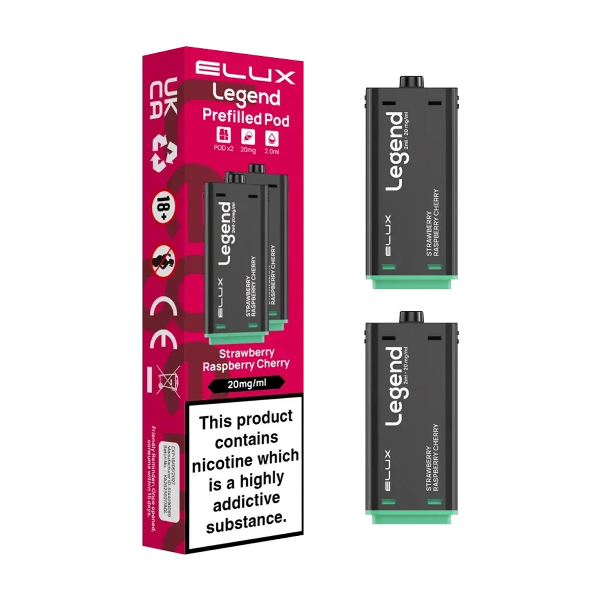 Strawberry Raspberry Cherry Elux Legend 1500 Pods