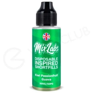 Kiwi, Passionfruit & Guava Shortfill E-Liquid by Mix Labs 100ml