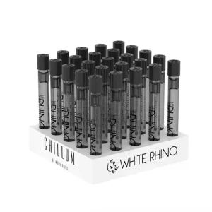 White Rhino Black Chillum w/ Black Silicone Cap