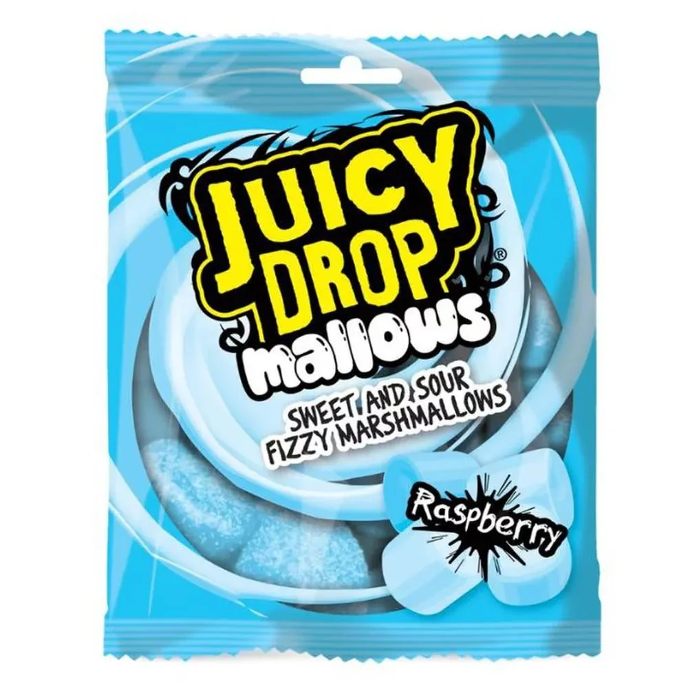 Juicy Drops Malllows Raspberry 100g